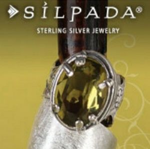 Silpada olivine Swarovski crystal ring